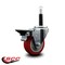 Service Caster 3.5'' Red Poly Swivel 3/4'' Expanding Stem Caster with Brake SCC-EX20S3514-PPUB-RED-PLB-34 - alternate 4
